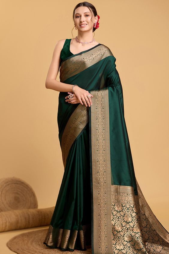 Emerald Green Pattu Saree